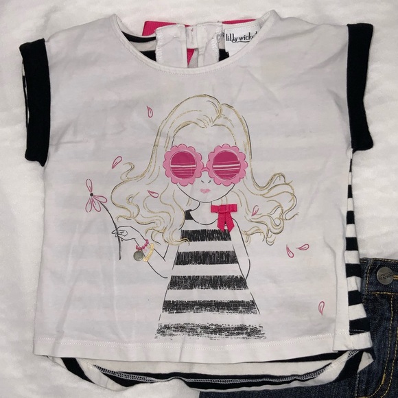 Girl’s Kenneth Cole REACTION Jeans & lilly wicket Tee Bundle Size 12 months - Picture 2 of 3